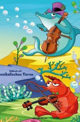 Cover of Malbuch mit musikalischen Tieren 1