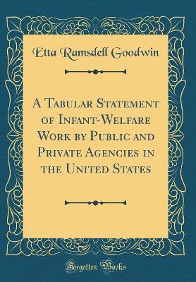 Book cover for A Tabular Statement of Infant-Welfare Work by Public and Private Agencies in the United States (Classic Reprint)