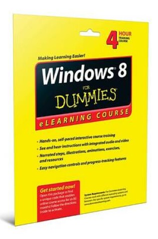 Cover of Windows 8 For Dummies eLearning Course Access Code Card (6 Month Subscription)