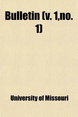 Book cover for Bulletin Volume 1, No. 1; Education Series