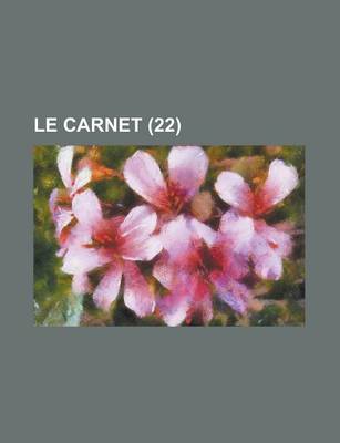 Book cover for Le Carnet (22)