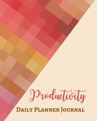 Book cover for Productivity Daily Planner Journal - Pastel Rose Wine Gold Pink - Abstract Contemporary Modern Geometric Design - Art