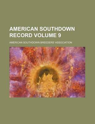 Book cover for American Southdown Record Volume 9