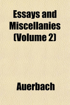 Book cover for Essays and Miscellanies (Volume 2)