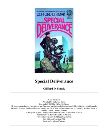 Book cover for Special Deliverance
