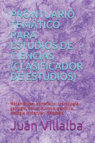 Cover of Prontuario Temático Para Estudios de Ciencias (Clasificador de Estudios)