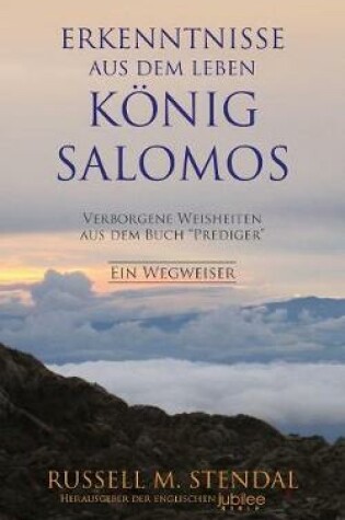Cover of Erkenntnisse Aus Dem Leben Koenig Salomos