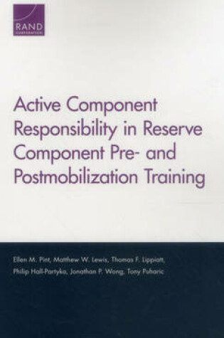 Cover of Active Component Responsibility in Reserve Component Pre- and Postmobilization Training