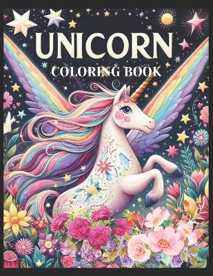 Book cover for Unicorn Coloring Book