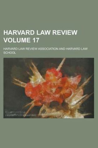 Cover of Harvard Law Review (Volume 17)