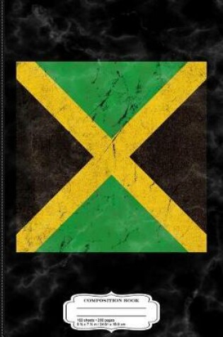 Cover of Distressed Flag of Jamaica Composition Notebook