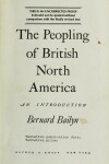 Book cover for The Peopling of British North America