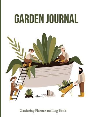 Book cover for Garden Journal. Gardening planner and log book.