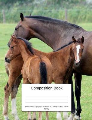 Book cover for Composition Book 100 Sheets/200 Pages/7.44 X 9.69 In. College Ruled/ Horse Family