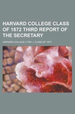 Cover of Harvard College Class of 1872 Third Report of the Secretary