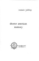 Book cover for Shorter American Memory