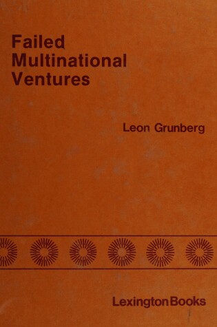 Cover of Failed Multinational Ventures