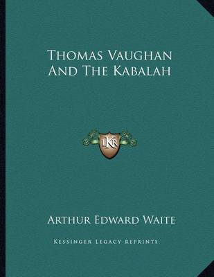 Book cover for Thomas Vaughan and the Kabalah