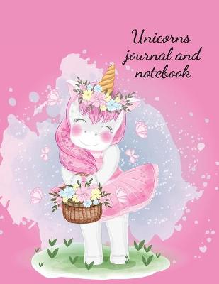 Book cover for Unicorns journal and notebook