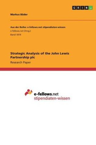 Cover of Strategic Analysis of the John Lewis Partnership plc