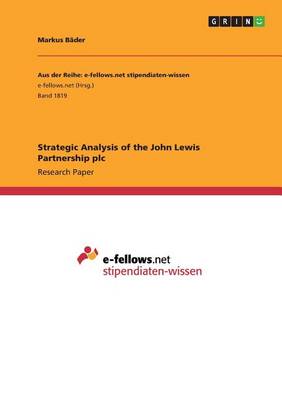 Book cover for Strategic Analysis of the John Lewis Partnership plc