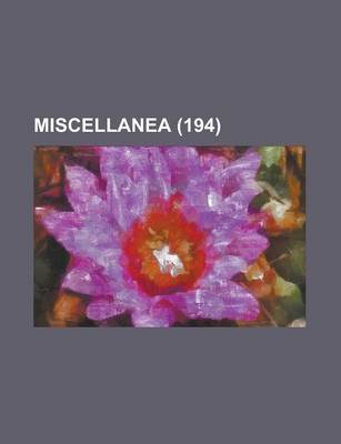 Book cover for Miscellanea (194)