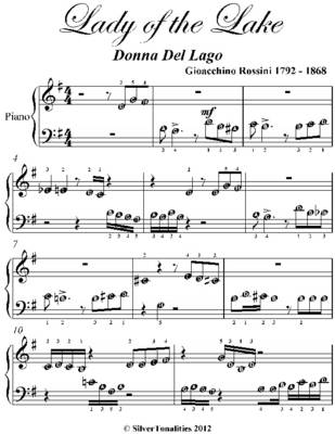 Book cover for Lady of the Lake Donna Del Lago Beginner Piano Sheet Music