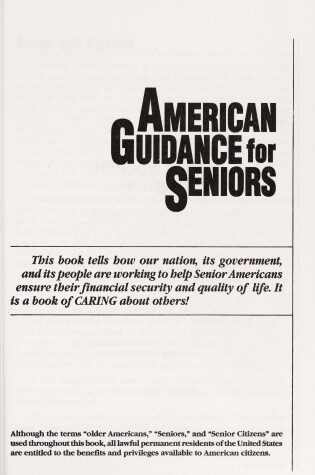 Cover of American Guidance for Seniors