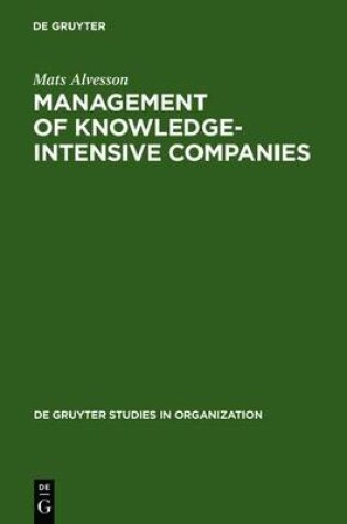 Cover of Management of Knowledge-Intensive Companies