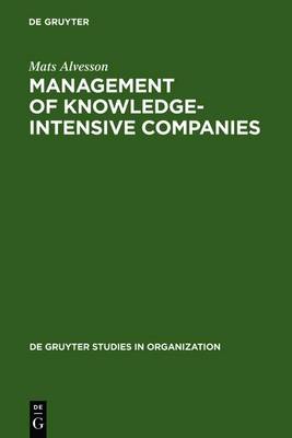 Cover of Management of Knowledge-Intensive Companies