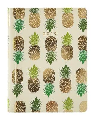 Book cover for 2019 Recipe Diary Pineapples Design