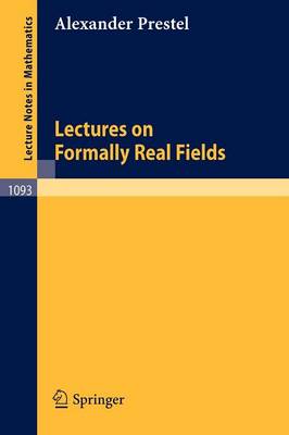 Book cover for Lectures on Formally Real Fields