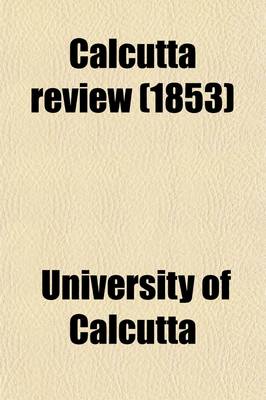 Book cover for Calcutta Review (Volume 2; V. 21)
