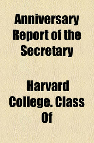 Cover of Anniversary Report of the Secretary