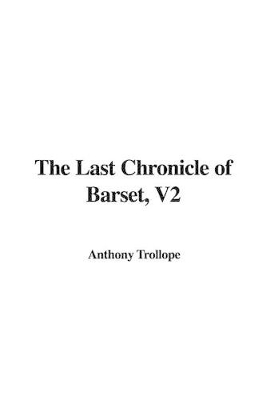 Book cover for The Last Chronicle of Barset, V2
