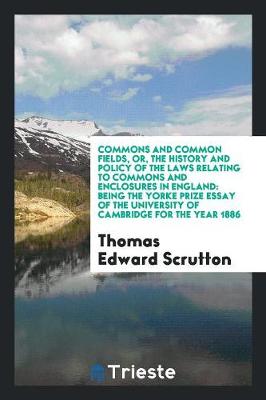 Book cover for Commons and Common Fields