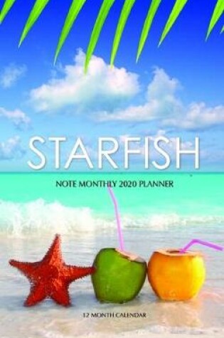 Cover of Starfish Note Monthly 2020 Planner 12 Month Calendar