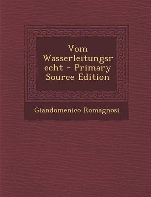 Book cover for Vom Wasserleitungsrecht