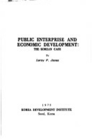 Cover of Public Enterprise and Economic Development