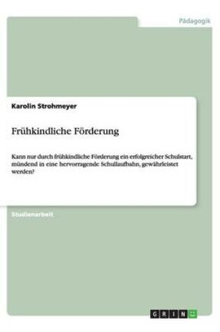 Cover of Fruhkindliche Foerderung