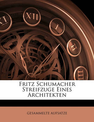 Book cover for Fritz Schumacher Streifzuge Eines Architekten, Gesammelte Aufsatze