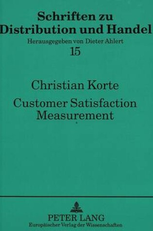 Cover of Customer Satisfaction Measurement