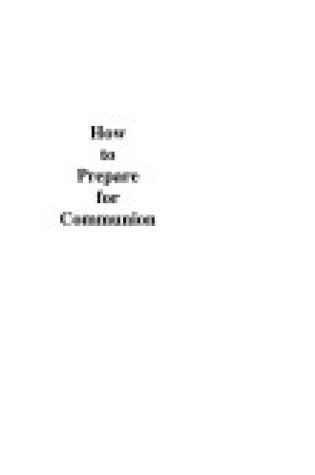Cover of How to Prepare for Communion