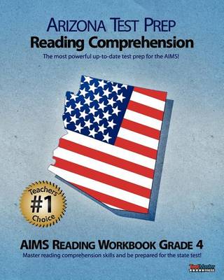 Book cover for Arizona Test Prep Reading Comprehension Aims Reading Workbook Grade 4