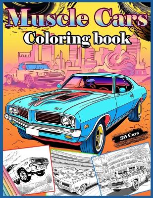 Book cover for Muscle Cars Coloring book