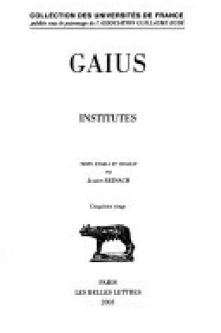 Cover of Institutes