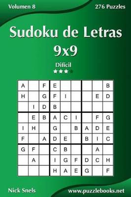 Book cover for Sudoku de Letras 9x9 - Difícil - Volumen 8 - 276 Puzzles