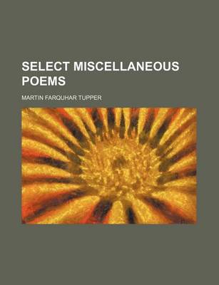 Book cover for Select Miscellaneous Poems