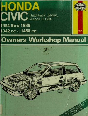 Book cover for Honda Civic Hatchback, Shuttle and CRX 1984-86 Owner's Workshop Manual