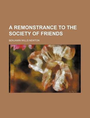 Book cover for A Remonstrance to the Society of Friends